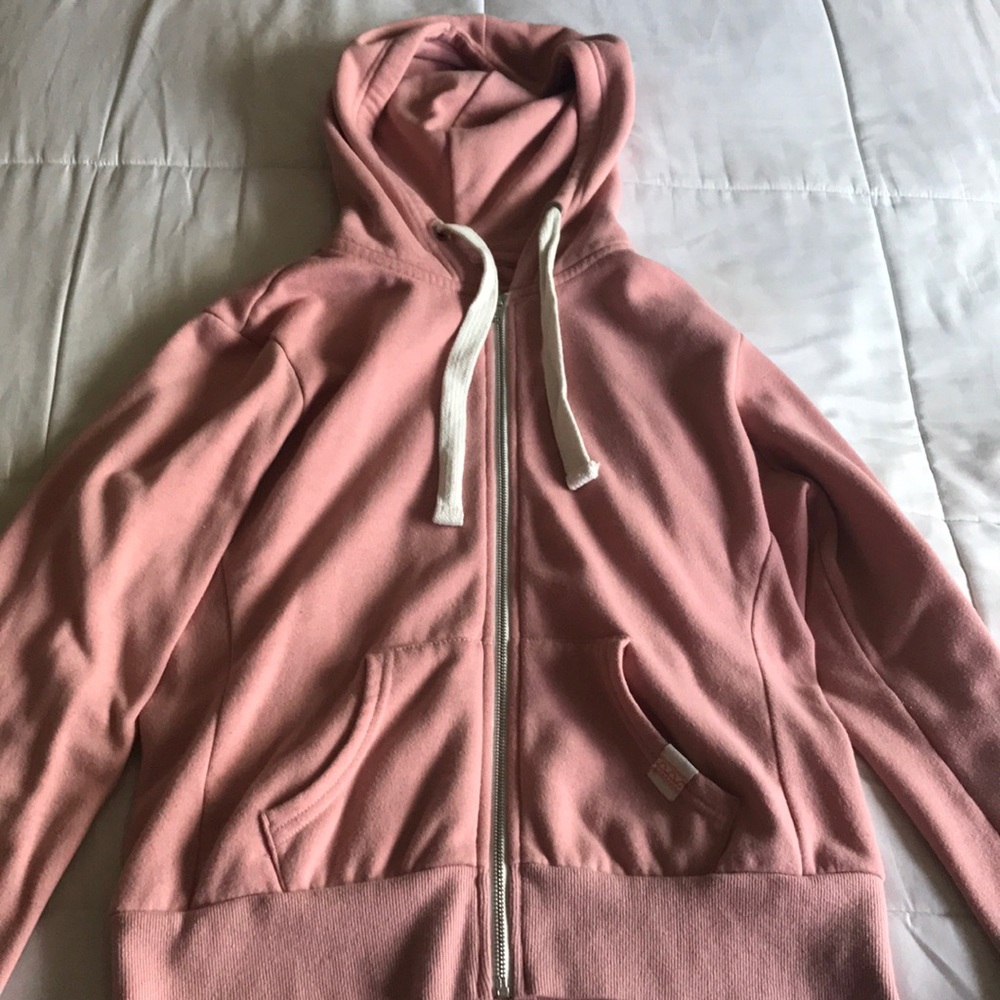 Pink zip up sweater